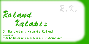 roland kalapis business card